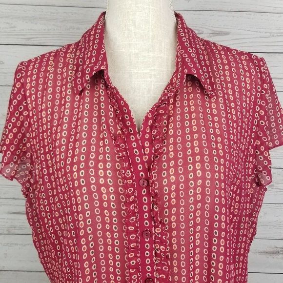 Worthington Ruffle Spotted Blouse - Picture 2 of 8